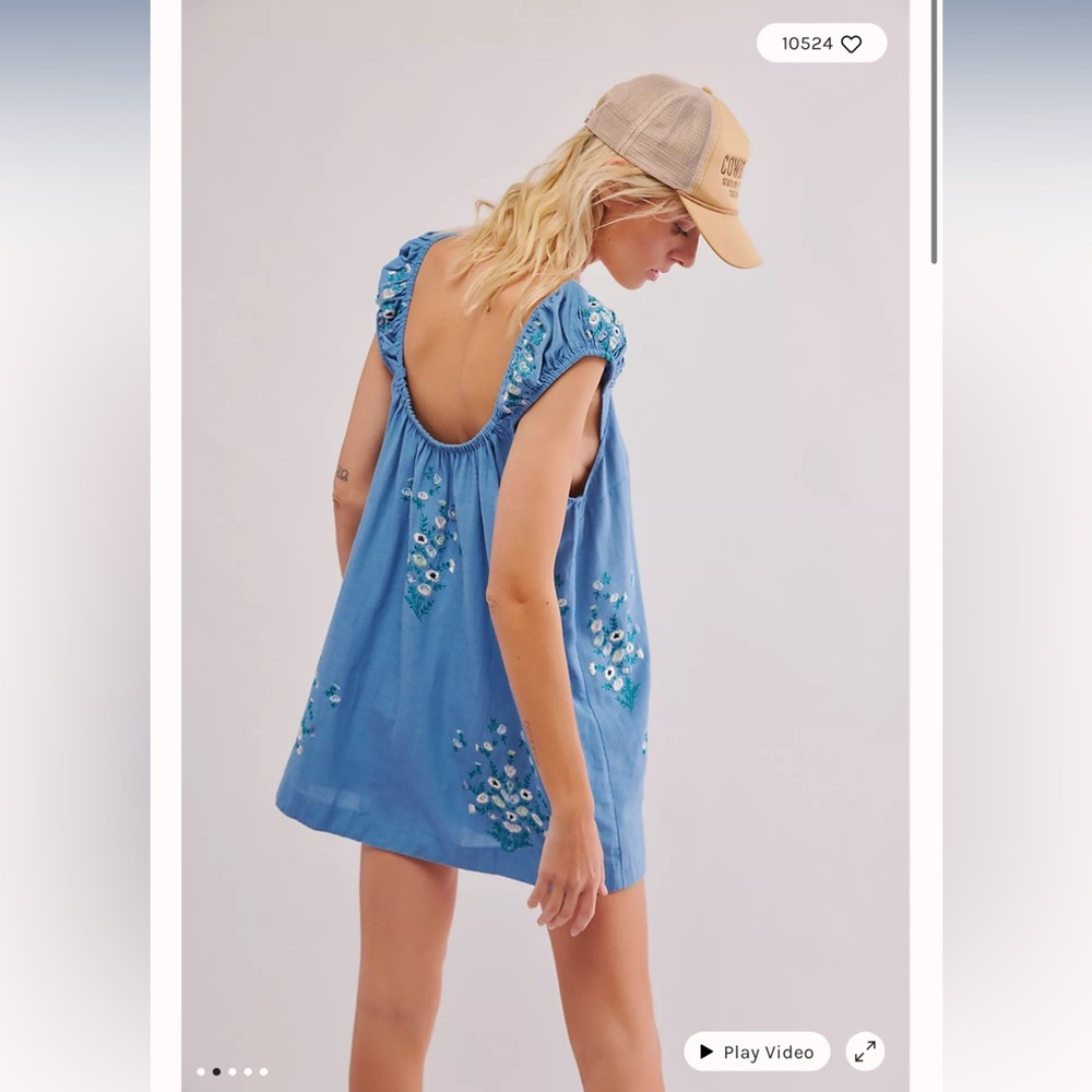 Free People Wildflower Embroidered Mini Dress - Picture 2 of 6